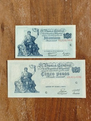 Lote 2 Billetes Argentina