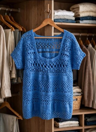 Jersey de punto azul