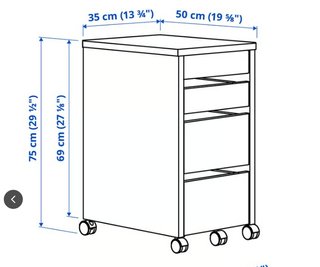 Cajonera con ruedas MICKE (IKEA)