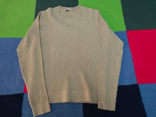 Jersey Mango Punto Fino Canalé Verde Talla S
