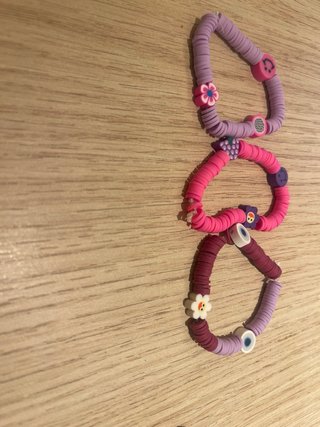 Lote de 3 pulseras de cuentas