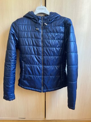 Chaqueta Acolchada Azul Bershka