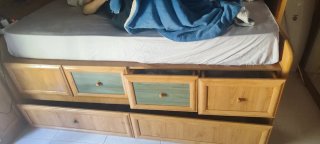 Cama nido con 4 cajones de madera