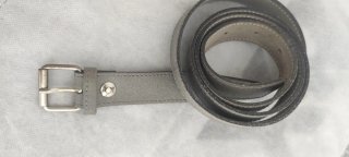 Cinturón de Piel Gris mujer