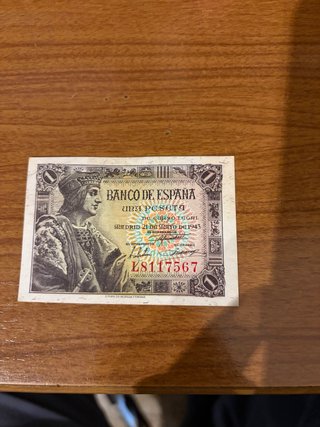 Billete de 1 Peseta de 1943