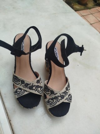 Sandalias de cuña Mandarina