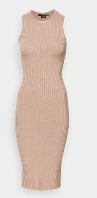 Vestido de punto GUESS color taupe