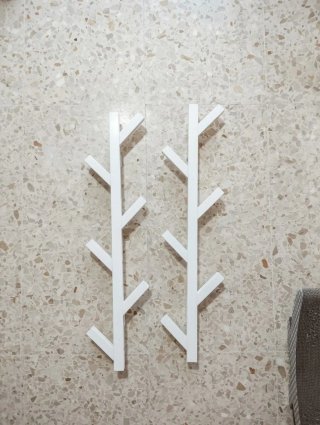 Pack 2 Percheros de Pared Blancos