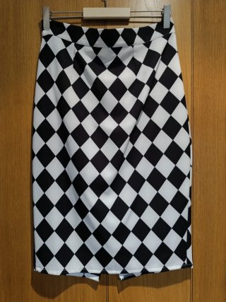 Falda Midi Cuadros Arlequín Talla 36
