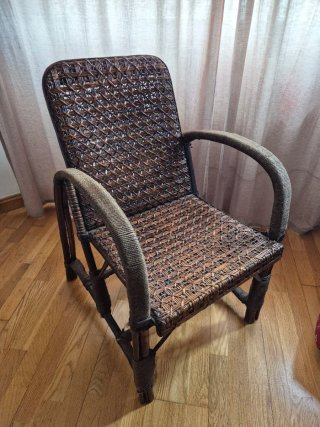 Silla Vintage de Mimbre