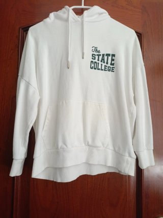 Sudadera Blanca Mango Talla XS