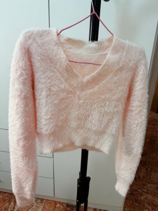 Jersey de punto rosa