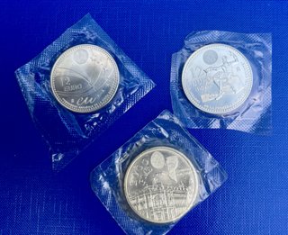 Lote de 3 Monedas de Plata
