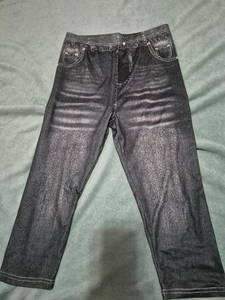 Pantalones con estampado efecto vaquero