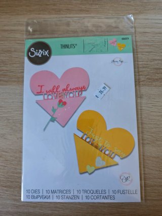 Troquel Sizzix Thinlits Corazones