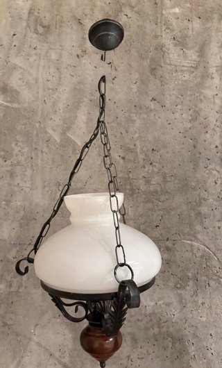 Lámpara de techo estilo quinqué