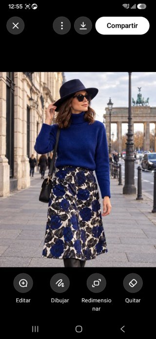 Falda Hugo Boss Estampada