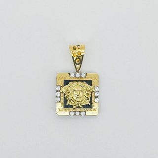 COLGANTE CUADRADO MEDUSA ONIX GRECA CIRCONITAS.