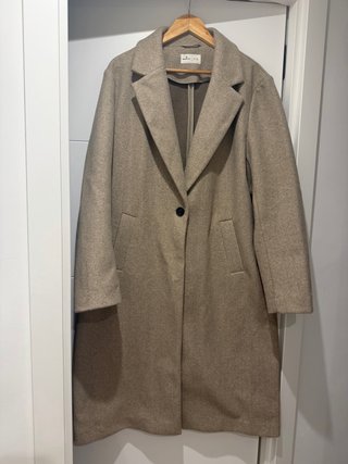 Abrigo de paño beige Springfield