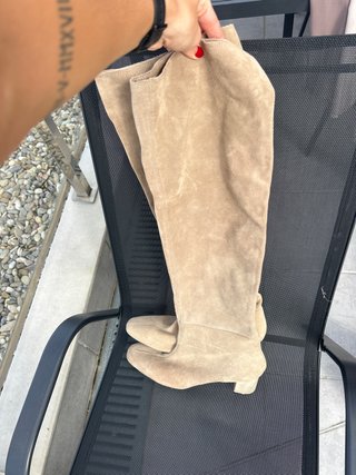 Botas Altas de Ante Beige