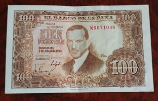 ESPAÑA Billete 100 Pesetas 1953 - Excelente estado