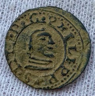 Moneda 4 Maravedis 1664 Burgos. FELIPE IV