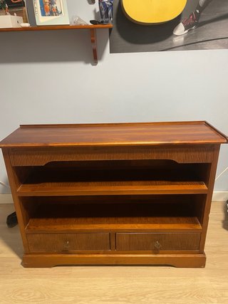 Zapatero de Madera con Dos Cajones