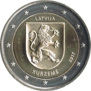 Moneda 2 Euros Letonia 2017 Kurzeme