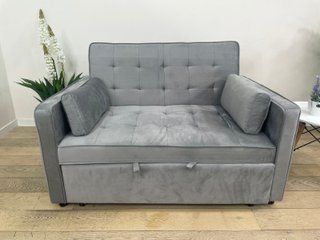 Sofá cama de dos plazas gris