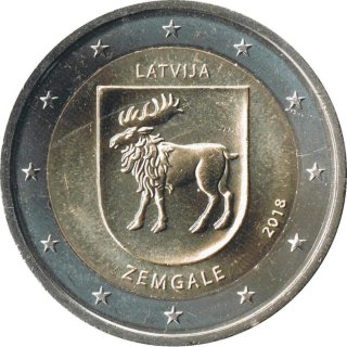 Moneda 2 Euros Letonia 2018 Zemgale