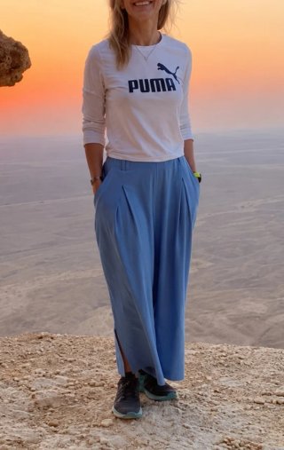 Top manga larga Puma blanco