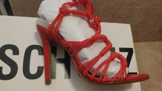 Sandalias de tacón Schutz rojas