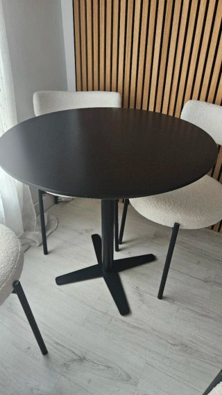 Mesa Redonda Negra 80 cm de diametro