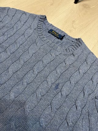 Jersey Ralph Lauren punto de cable azul