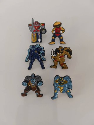 Lote de 6 Pins Enemigos Power Rangers