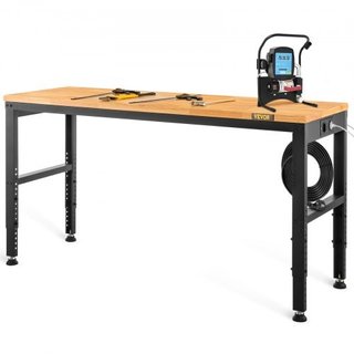 Workbench Adjustable Height, 183 x 64 cm Garage Ta