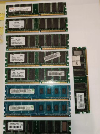 Lote 10 Módulos Memoria RAM DDR y Gráfica