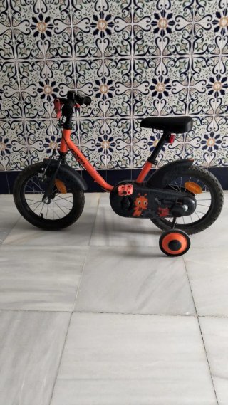 Bicicleta Infantil 14 Pulgadas Naranja