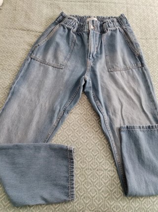 Pantalón Vaquero Bombacho Azul Talla 40
