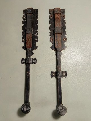 Set de 2 Pestillos de Hierro Forjado