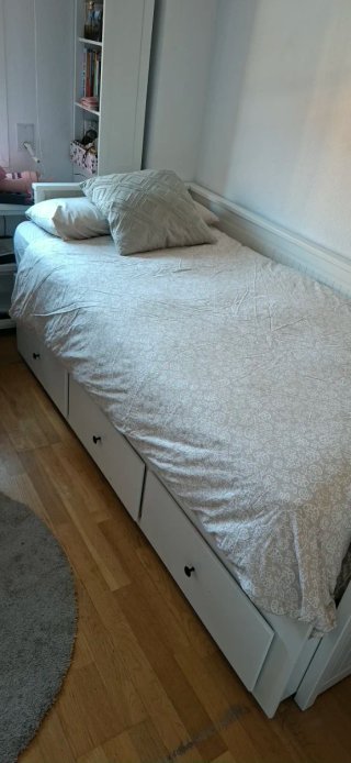 Cama Diván IKEA Blanca con Cajones