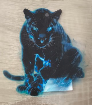 Pegatina de Pantera con Efecto Azul