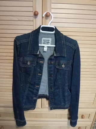 Chaqueta vaquera Mango azul talla S