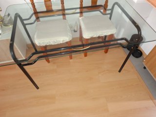 Mesa de Metal y Cristal