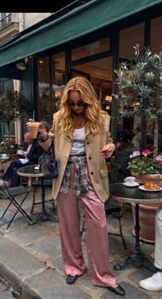 Pantalón Amplio Rosa