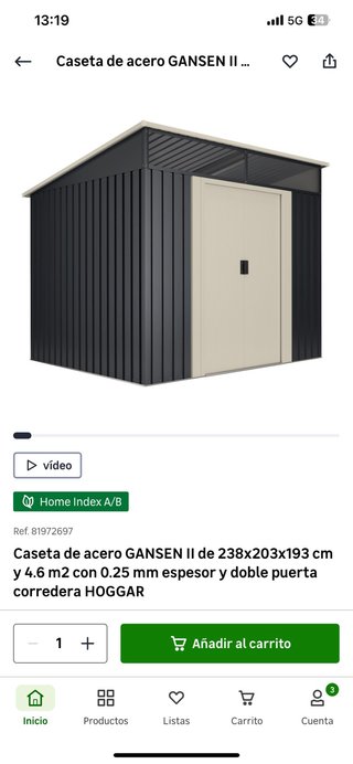 Caseta de Metal GANSEN 4,6 m2