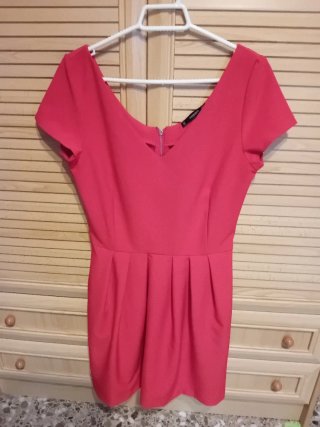 Vestido corto rojo Mango