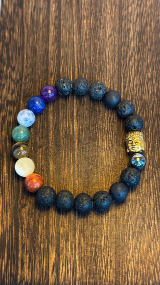 Pulsera de piedras con abalorio de Buda