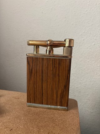 Mechero Antiguo con Acabado en Madera