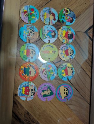 Lote de 15 Tazos Shin Chan Grefusa